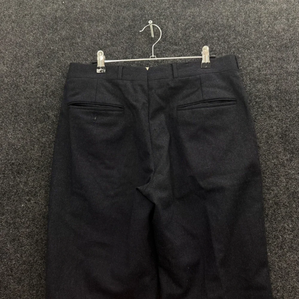 Vintage 70s Corbin Bill Paul Ltd Wool Trousers Mens 32x28 Charcoal Gray Slacks